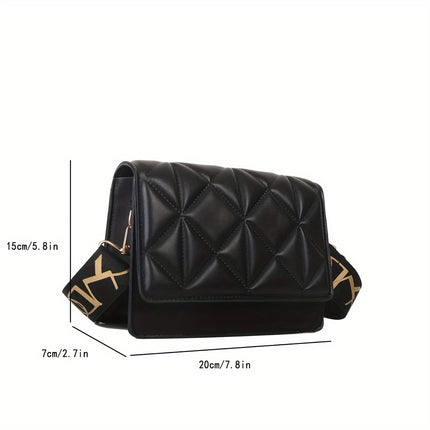 Rhombus Embossed Crossbody Bag