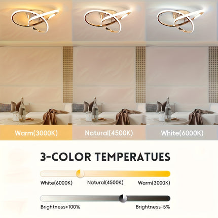 Rose Gold Dimmable LED Ceiling Light – Modern Elegance