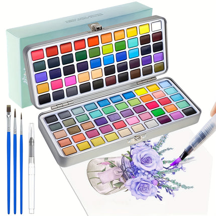 Metal Box Watercolor Set