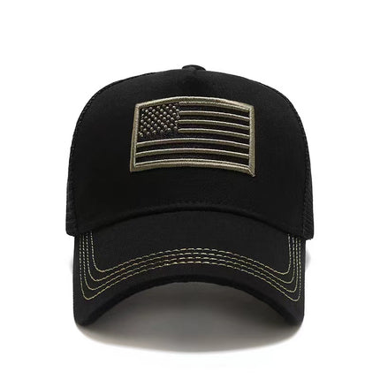 Vintage Embroidered American Flag Cap