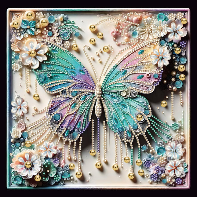 Flower Butterfly Diamond Art Kit