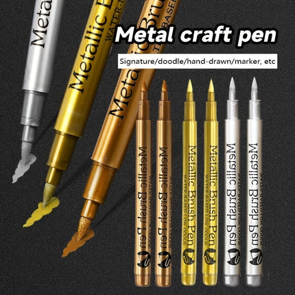 Metallic Brush Marker Set for Crafts