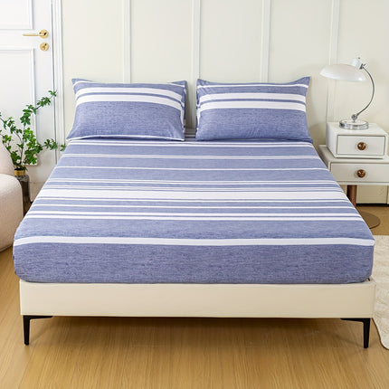 Striped Print Bedding Set - Soft, Comfortable All-Season Set