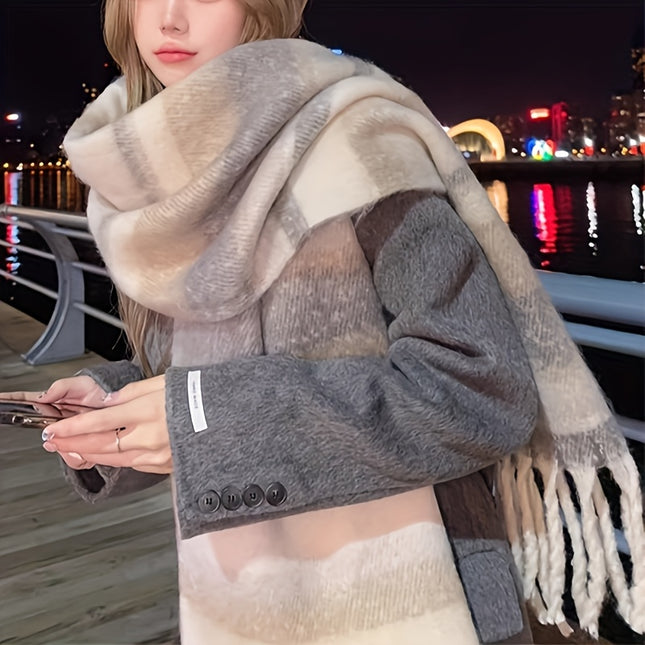 Cozy Women’s Faux Fleece Tassel Scarf