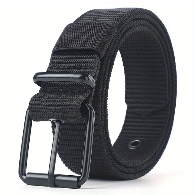 Men's Porous Canvas Pin Buckle Belt