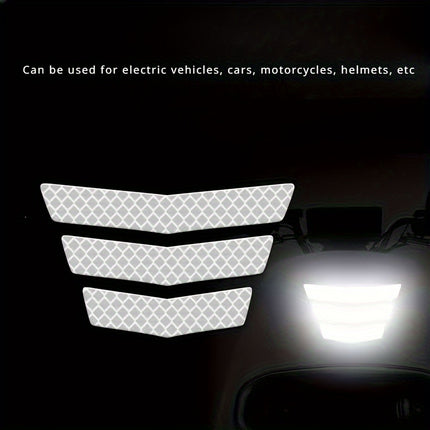 3pcs Reflective Stickers for Motorcycle & Car Safety