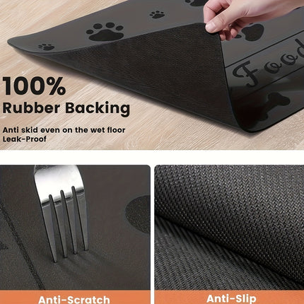 Quick-Dry Absorbent Dog Feeding Mat – Non-Slip & Stain-Resistant - Monti Bargains