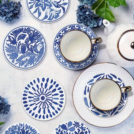 8pcs DIY Diamond Painted Coasters