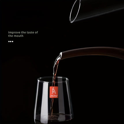 Elegant Crystal Glass Wine Decanter – U-Shaped Harp Design