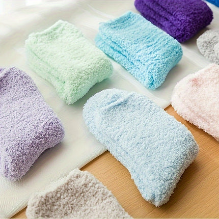 5 Pairs Coral Velvet Sleep Socks
