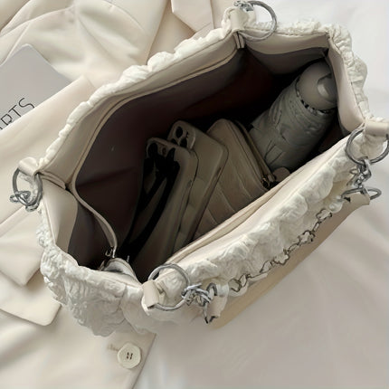 Pleated Cloud Ruched Tote