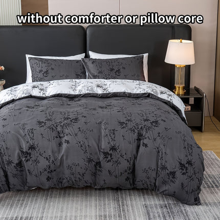 Luxury Floral Print Duvet Cover Set - Soft & Cozy Bedding