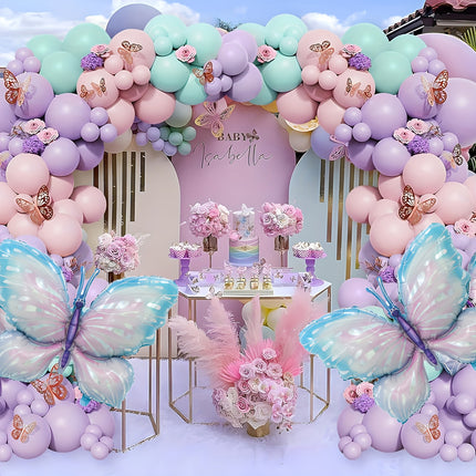 171 pcs Butterfly Balloon Garland Kit