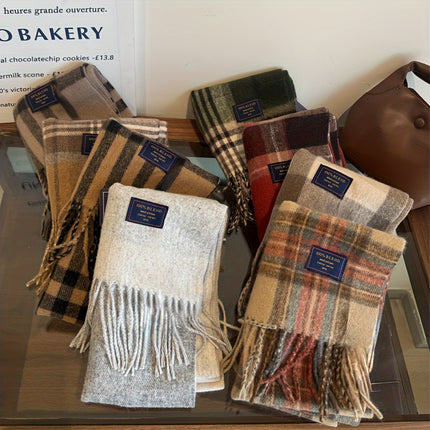 Elegant British Plaid Fall/Winter Scarf