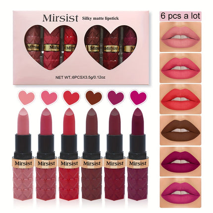 6-Shade Matte Lipstick Set