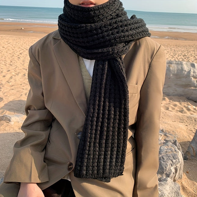 Luxurious Geometric Knit Winter Scarf