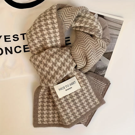 Men's Checkered Winter Fashion Scarf