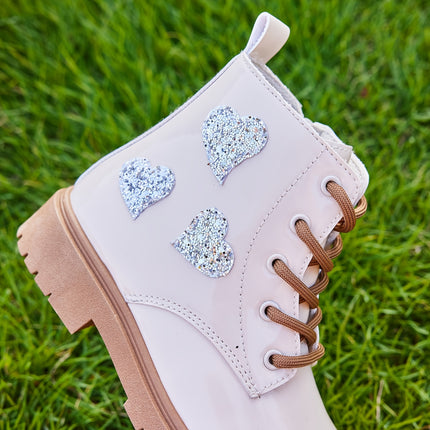 Girls' Sparkling Heart High-Top Boots