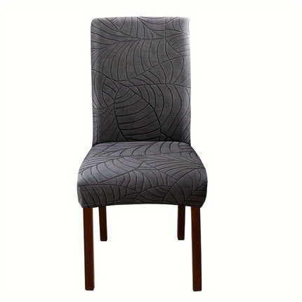 Leaf Jacquard Dining Chair Covers - Stretchy & Non-Slip