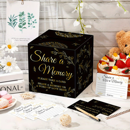51pcs Black & Golden Memory Card Box Set