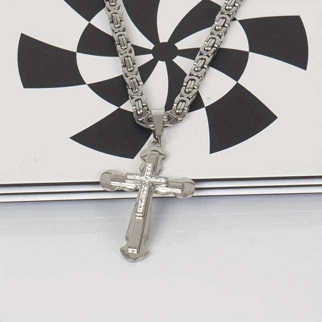 Men's Stainless Steel Pendant Necklace Set