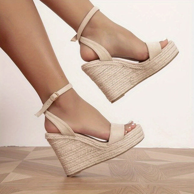 Stylish Espadrille Hidden Wedge Sandals