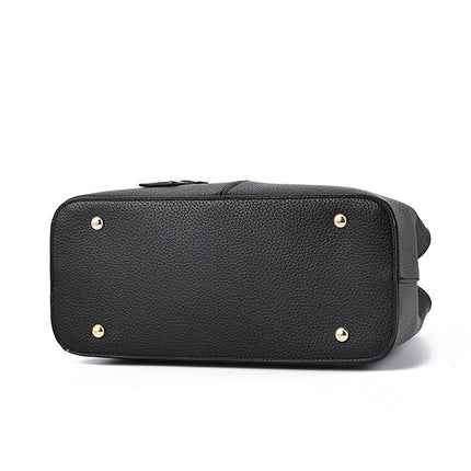 Chic Handbag with Metal Charm