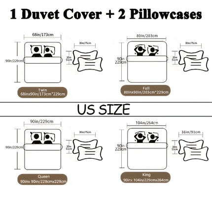 3pcs Ethnic Style Duvet Cover Set - Soft All-Season Bedding