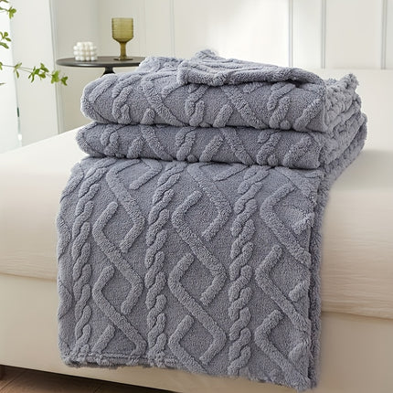 FAGEJIE Plush Lamb Fleece Throw Blanket - Cozy & Stylish