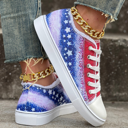Star Pattern Canvas Sneakers