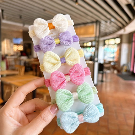 12PCS Sweet Flower Bow Hair Ties