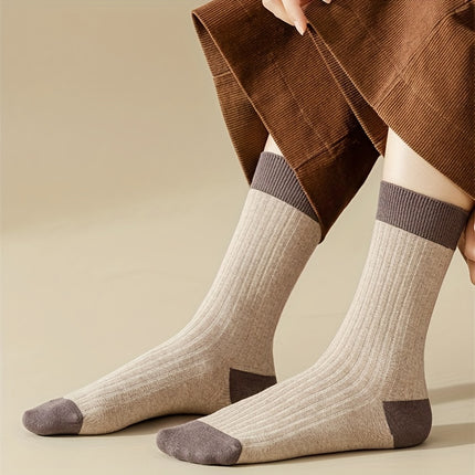 Women's Colorblock Crew Socks (7 Pairs)