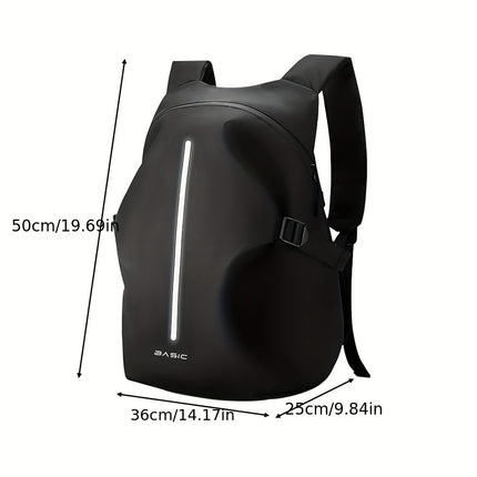 Large Capacity Motorcycle Helmet Backpack – Reflective, Travel-Ready