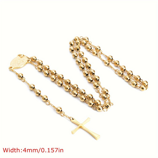 3pcs Cross Beaded Bracelet Set