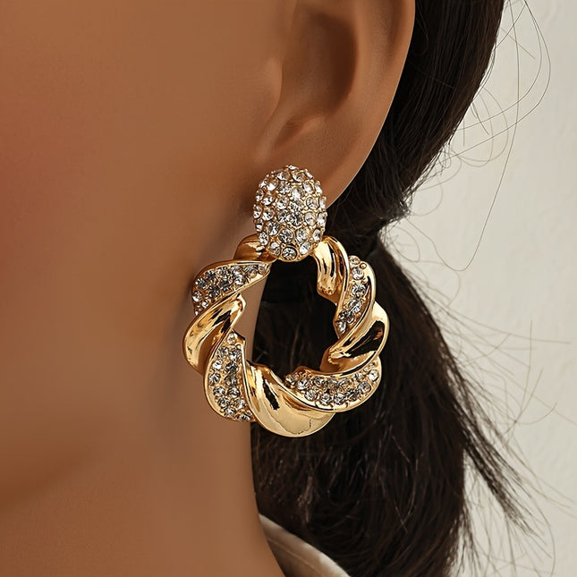 Sparkling Twist Dangle Earrings