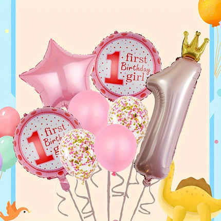 1st Birthday Balloon Set for Celebrations