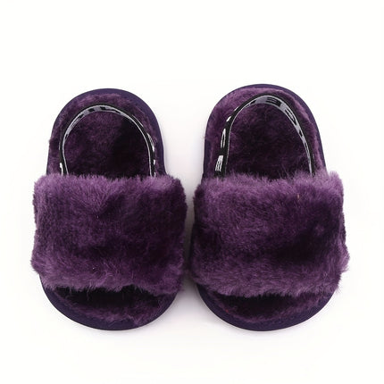 Cute Furry Slip-On House Shoes