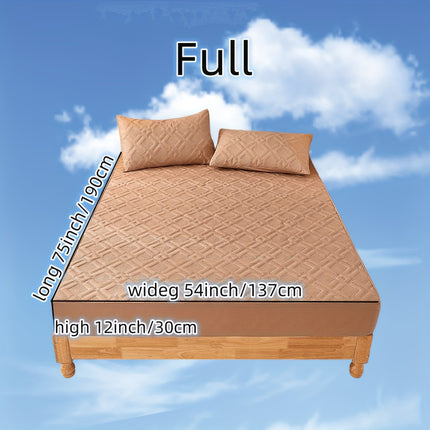 3pcs Waterproof Solid Fitted Sheet Set - 360° Coverage