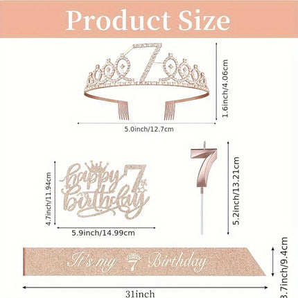 Rose Golden Birthday Party Kit for Girls