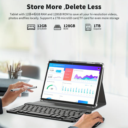 Powerful 2-in-1 Android Tablet with Keyboard & Case