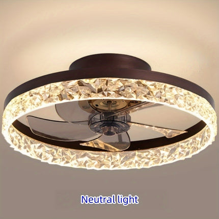 LED Tri-Color Ceiling Fan Light – Modern Elegance & Comfort