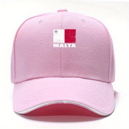 Malta Flag Grunge Baseball Cap