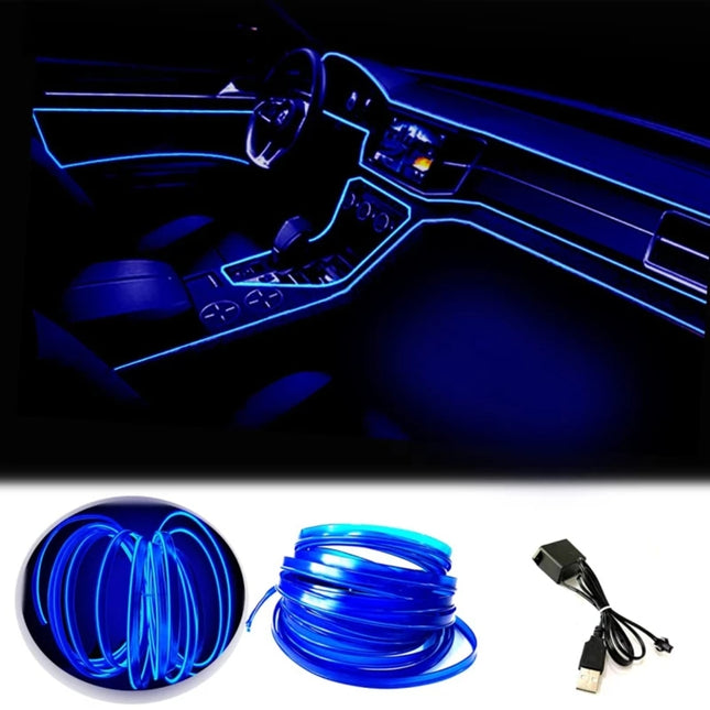5M Blue Neon LED Car Interior Strip Light
