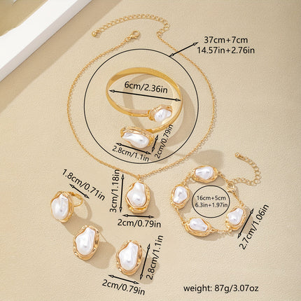 European & American Pearl Jewelry Set