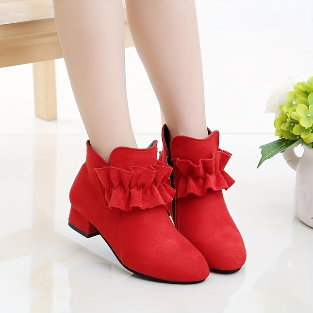 Trendy High-Heeled Zipper Boots