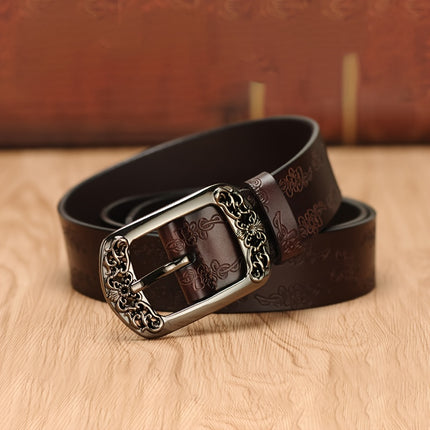 Vintage Embossed Leather Belt