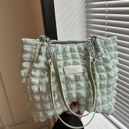 Pleated Cloud Ruched Tote