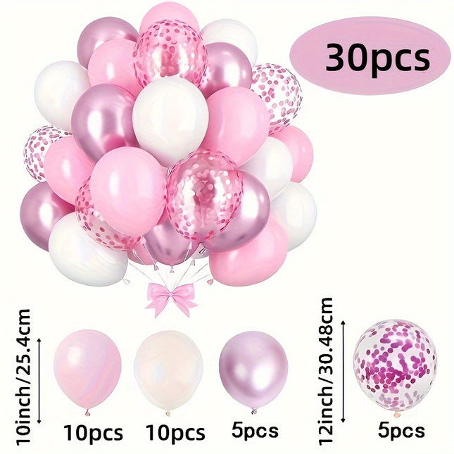 White & Pink Balloon Set – Perfect for Celebrations