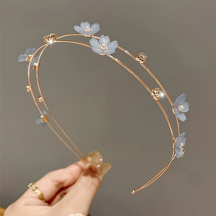 Double-Layer Rhinestone Flower Hair Clip