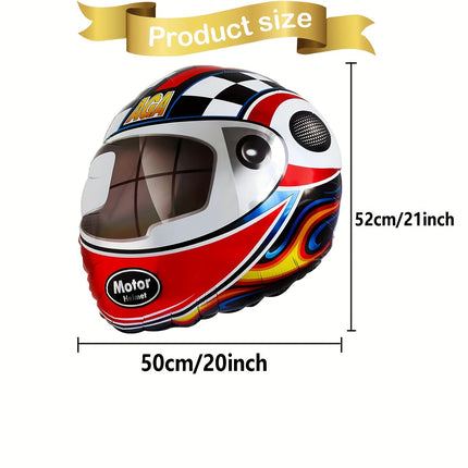 6pcs 50.8cm Motor Helmet Foil Balloons